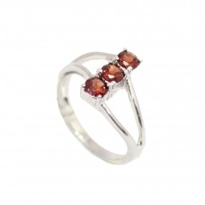 Garnet Ring Silver Sterling 925 Women's Jewelry Handmade Natural Gemstone A774